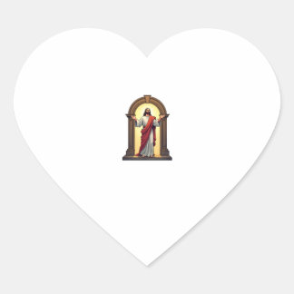Adesivo Coração Camisa de Ilustração Vintage de Luz da Porta de Je