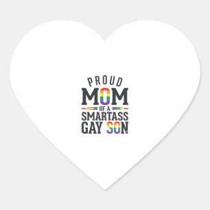 Adesivo Coração Camisa Vintage Orgulhosa Mãe de um Filho Gay Intel