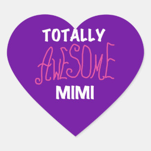 Adesivo Coração Camisas e presentes totalmente incríveis Mimi rosa