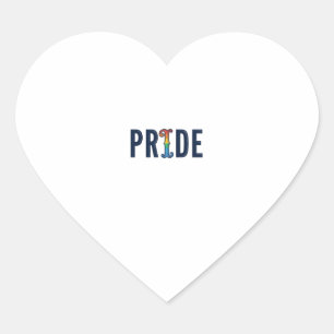 Adesivo Coração Camiseta com Letreiro Arco-Íris do Orgulho Vintage