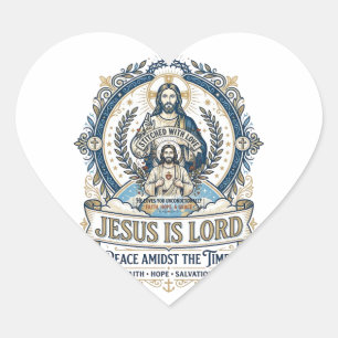 Adesivo Coração Camiseta Vintage Escatologia Profecia Jesus Cristã