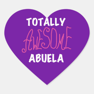 Adesivo Coração Camisetas e presentes totalmente incríveis, Abuela