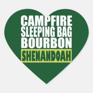 Adesivo Coração Campfire Sleing Bag Bourbon Shenandoah