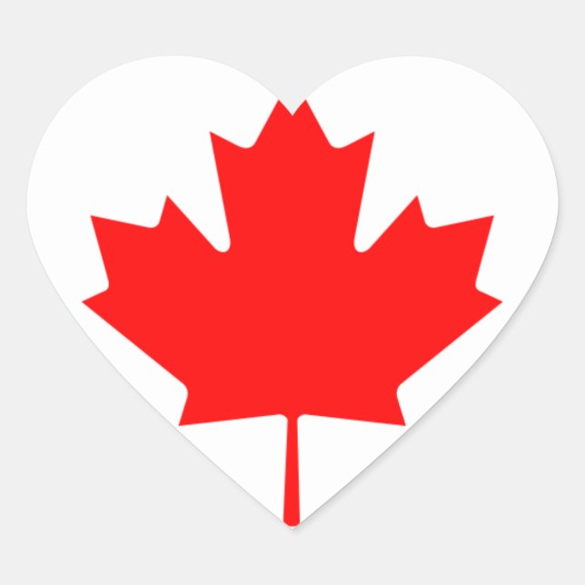 Adesivo Coração canadá (Frente)