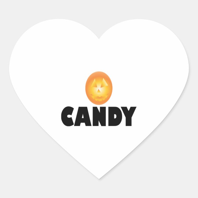 Adesivo Coração Candy Halloween (Frente)