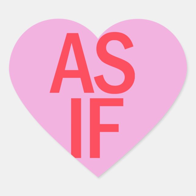 Adesivo Coração Candy Heart - AS IF (Frente)
