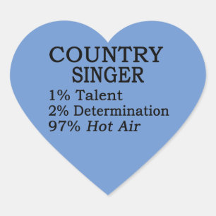 Adesivo Coração Cantor de Cantor de Ar Quente Sticker