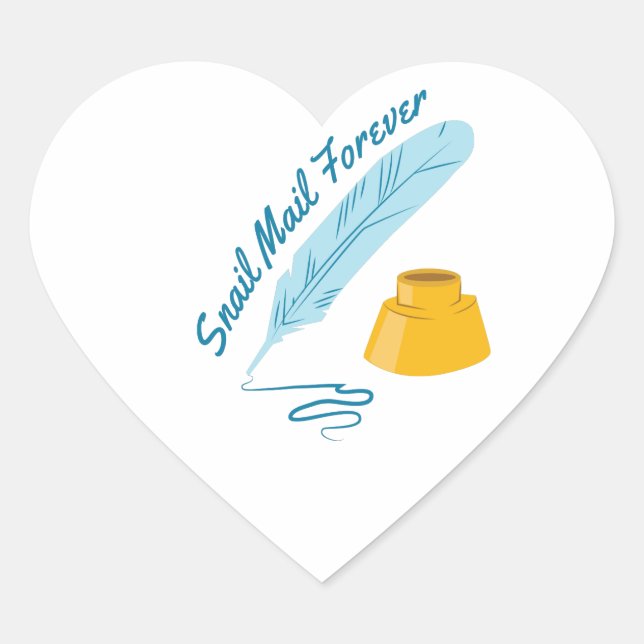 Adesivo Coração Caracol Mail (Frente)