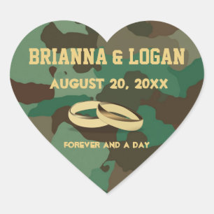 Adesivo Coração Cardíaco personalizado Camo Selo de Bolo