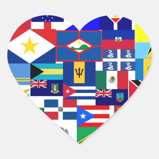 Adesivo Coração caribe (Frente)