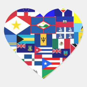 Adesivo Coração caribe