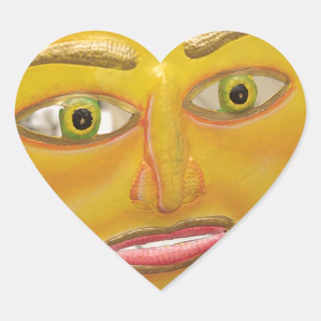 Adesivo Coração Caribe Sol (Frente)