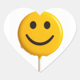 Adesivo Coração carinha sorridente