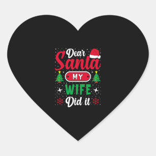 Adesivo Coração Caros Papais noeis Esposa de natal correspondendo
