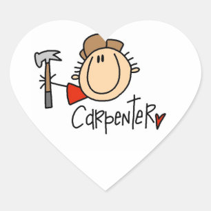 Adesivo Coração Carpinteiro masculino
