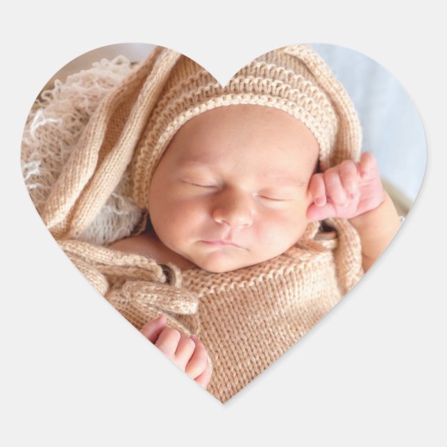 Adesivo Coração Carregar a sua fotografia (Frente)