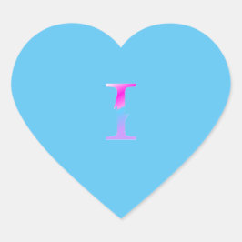 Adesivo Coração Carta alfabética que eu pego.