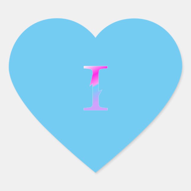 Adesivo Coração Carta alfabética que eu pego. (Frente)