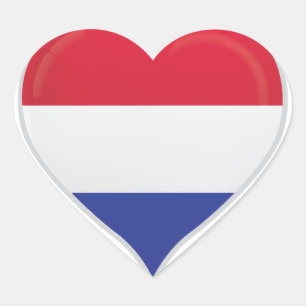 Adesivo Coração Cartaz cardíaco do orgulho do amor neerlandês