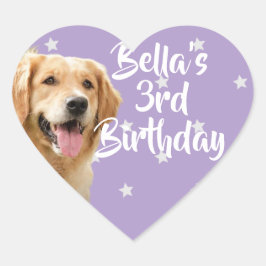 Adesivo Coração Cartões de adoração de aniversário para animais de