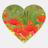 Cartões de monograma Cartões Selas Flores vermelha