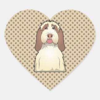 Adesivo Coração Cartoon Spinone Italiano