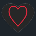 Adesivo Coração Cartuchos<br><div class="desc">Cartazes cardíacos mostrados em preto e vermelho. Personalize este adesivo ou comprar como está.</div>