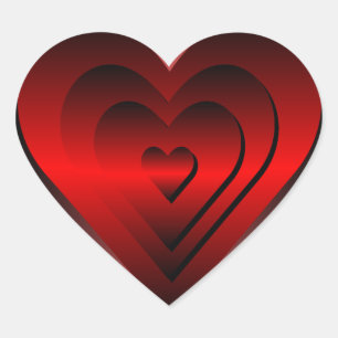 Adesivo Coração Cartuchos - Vermelho