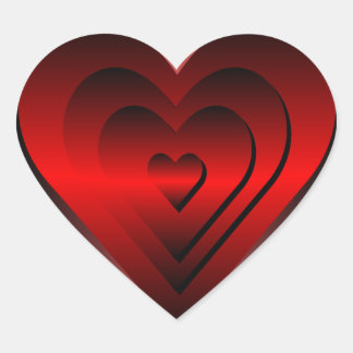 Adesivo Coração Cartuchos - Vermelho