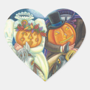 ADESIVO CORAÇÃO CASAL DE CASAMENTO SONOTO, VOWS HALLOWEEN