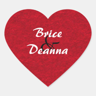 Adesivo Coração Casamento de feltro do coração