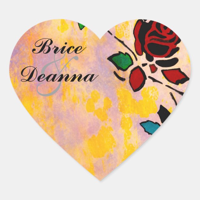 Adesivo Coração Casamento de Peças de Paixão (Frente)