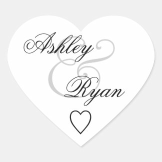 Adesivo Coração Casamento de Selagem de Envelope Branco