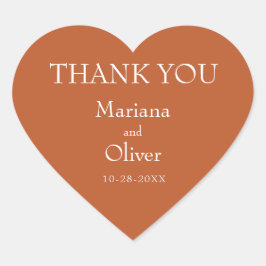 Adesivo Coração Casamento Minimalista da Fronteira Moderna de Terr