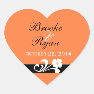 Adesivo Coração Casamento outono Heart Sticker