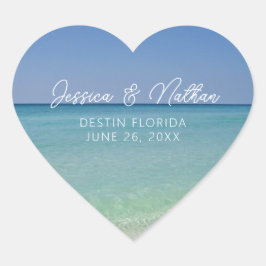Adesivo Coração Casamento Personalizado Belo Horizonte de Praia