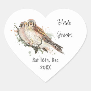 Adesivo Coração Casamento Personalizado Salvar Data Kestrel Casal