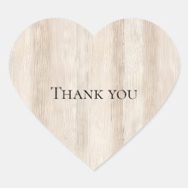 Adesivo Coração Casamento Rustic Faux Cream White Wood