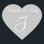 Adesivo Coração Casamentos de Cartas Personalizáveis de Prata<br><div class="desc">Designer Convidar Selos - Especialistas em planejamento de casamento costumam ponderar: quantas Selos você precisa em um monograma? Estes monogramas, de tamanho e personalizados, de Monogramas de convite, serão excelentes para salvar a data Monogramas para casamentos, além de outros tipos de papelaria de casamento. - Ideias De Produto Personalizáveis Para...</div>