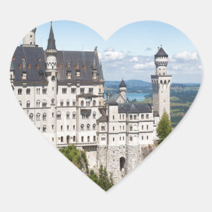 Adesivo Coração Castelo Neuschwanstein no alemão de Schwangau