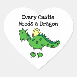 Adesivo Coração Castle Dragon