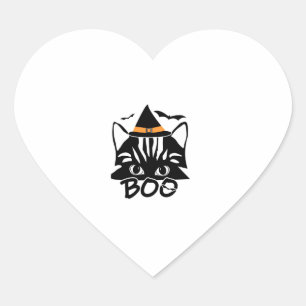 Adesivo Coração Cat Kitten Gatinho Novelty Dia de as Bruxas engraç