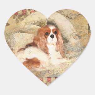 Adesivo Coração Cavaleiro Rei Charles Spaniel
