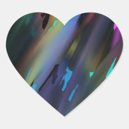 Adesivo Coração Celebrar Neurodivergência Rainbow Flat