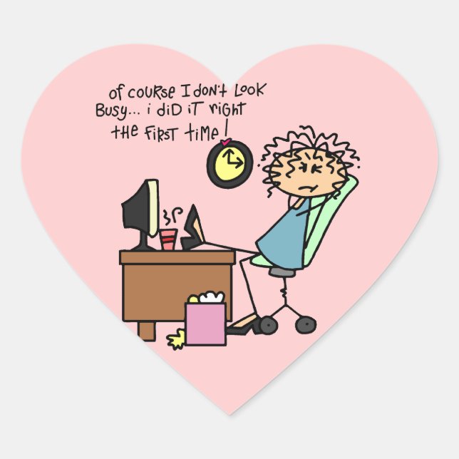 Adesivo Coração Certo, A Primeira Vez Humor (Frente)