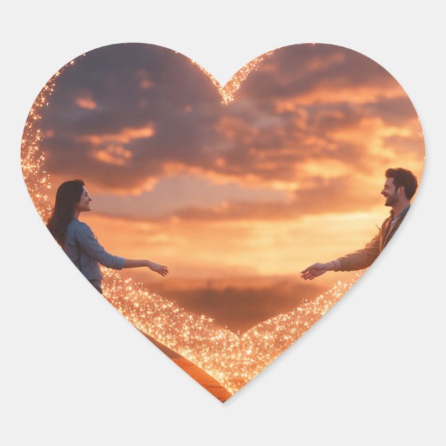 Adesivo Coração Céu (Frente)