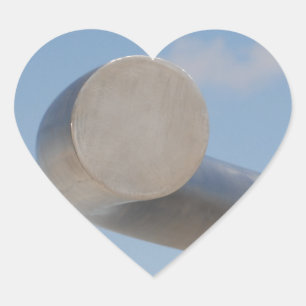 Adesivo Coração Céu Azul Metálico