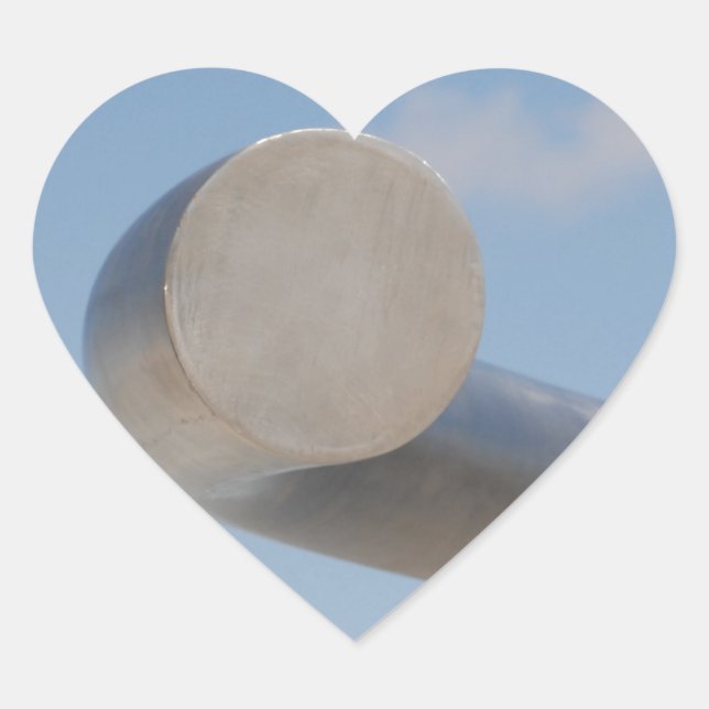 Adesivo Coração Céu Azul Metálico (Frente)