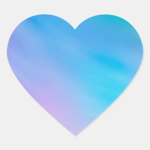 Adesivo Coração Céu Colorido do Arco-íris Suave