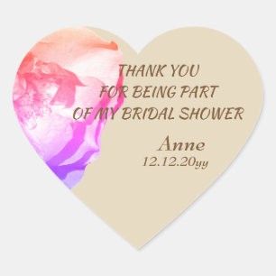 Adesivo Coração Chá de panela rosa rosa rosa-rosa com autocolantes